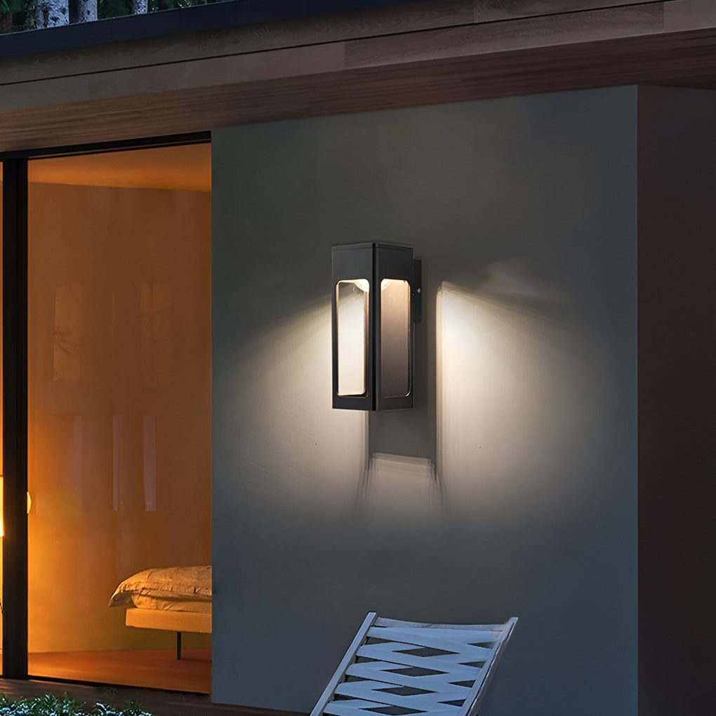 Box IP65 Waterproof 12W LED Black Contemporary Exterior Wall Light Sconces, Outdoor Wall Light, detail 3