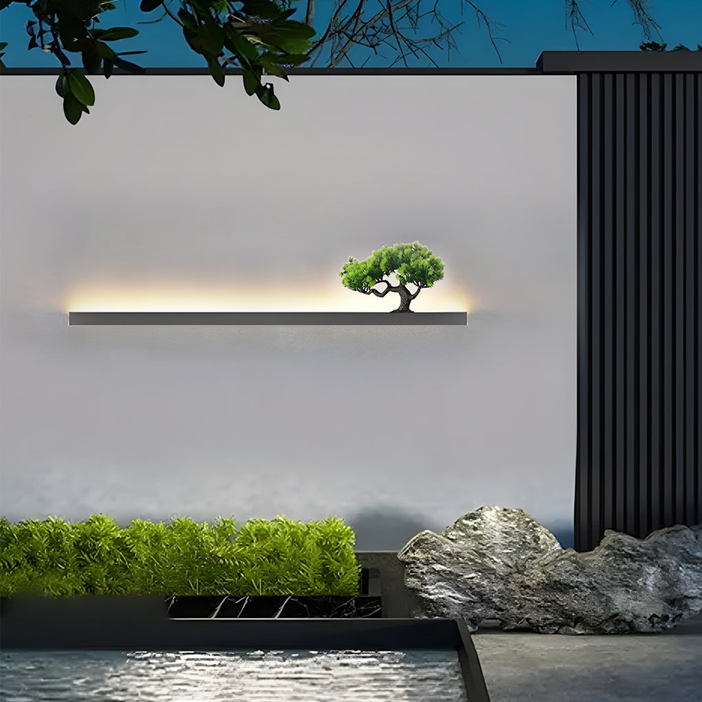Waterproof Strip Landscape Decorative Contemporary Exterior Wall Fixtures Sconces, Outdoor Wall Light, detail 7