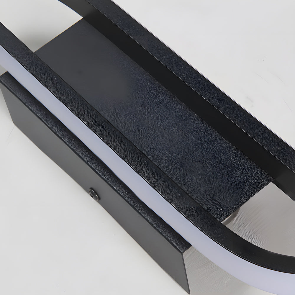 Clean-Lined Long Strip Aluminum LED Black Nordic Wall Fixtures Indoor, Hardwired Wall Sconce, detail 8