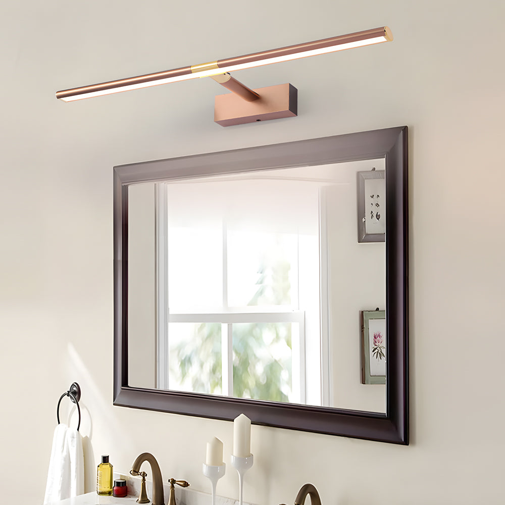 Retractable LED Bathroom Vanity Fixture with Adjustable Rod and Matte Finish, Bathroom Vanity Light, detail 8