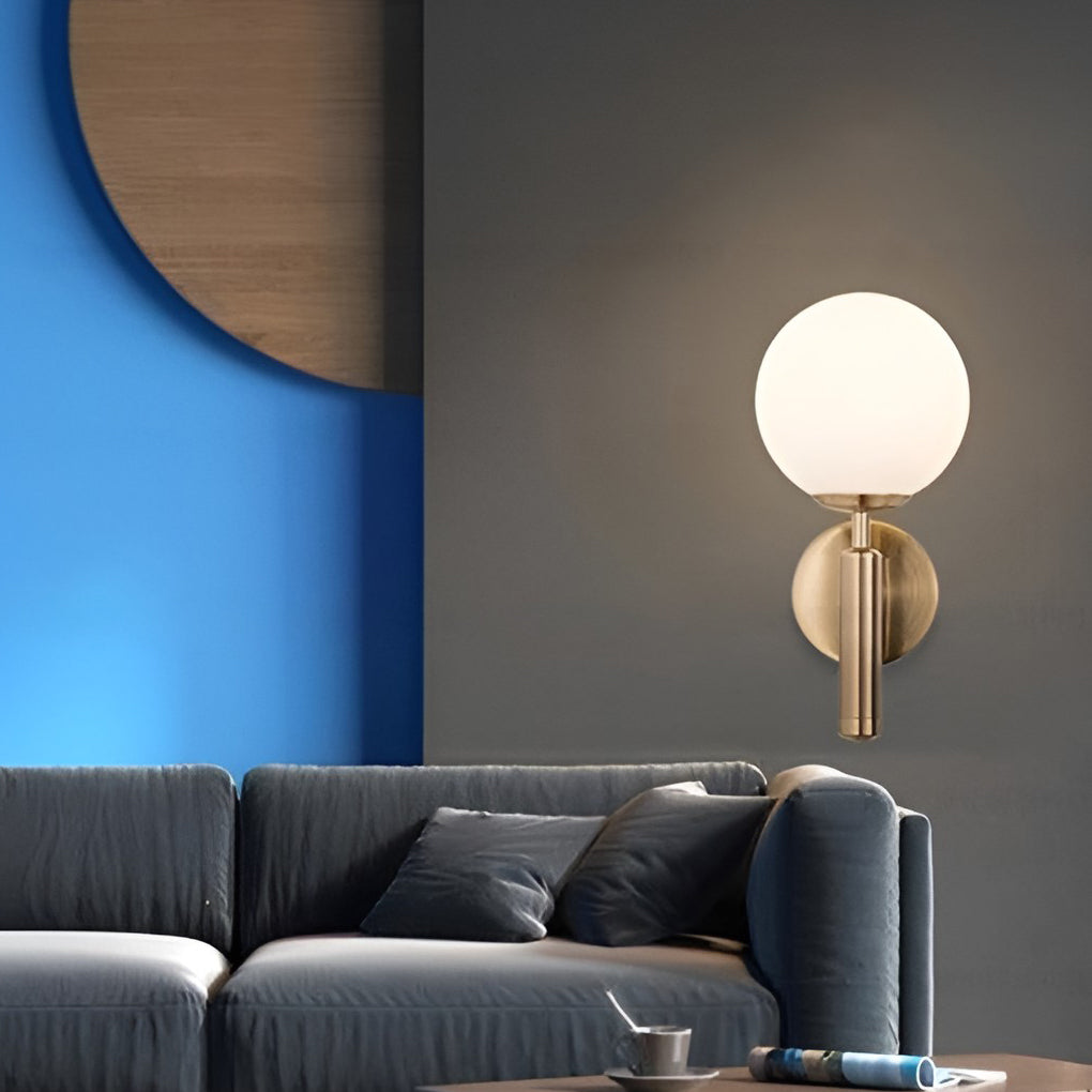Glass Ball Shaped 5W LED Nordic Wall Light, Bedroom Wall Sconce, detail 2