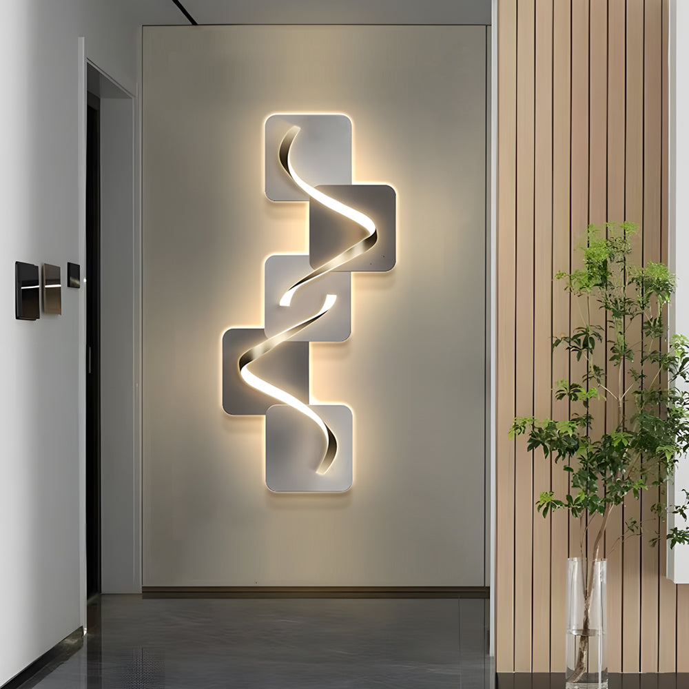 Crystal Geometric LED Wall Art Light USB Decorative Wall Painting, Plug-In Wall Sconce, detail 5