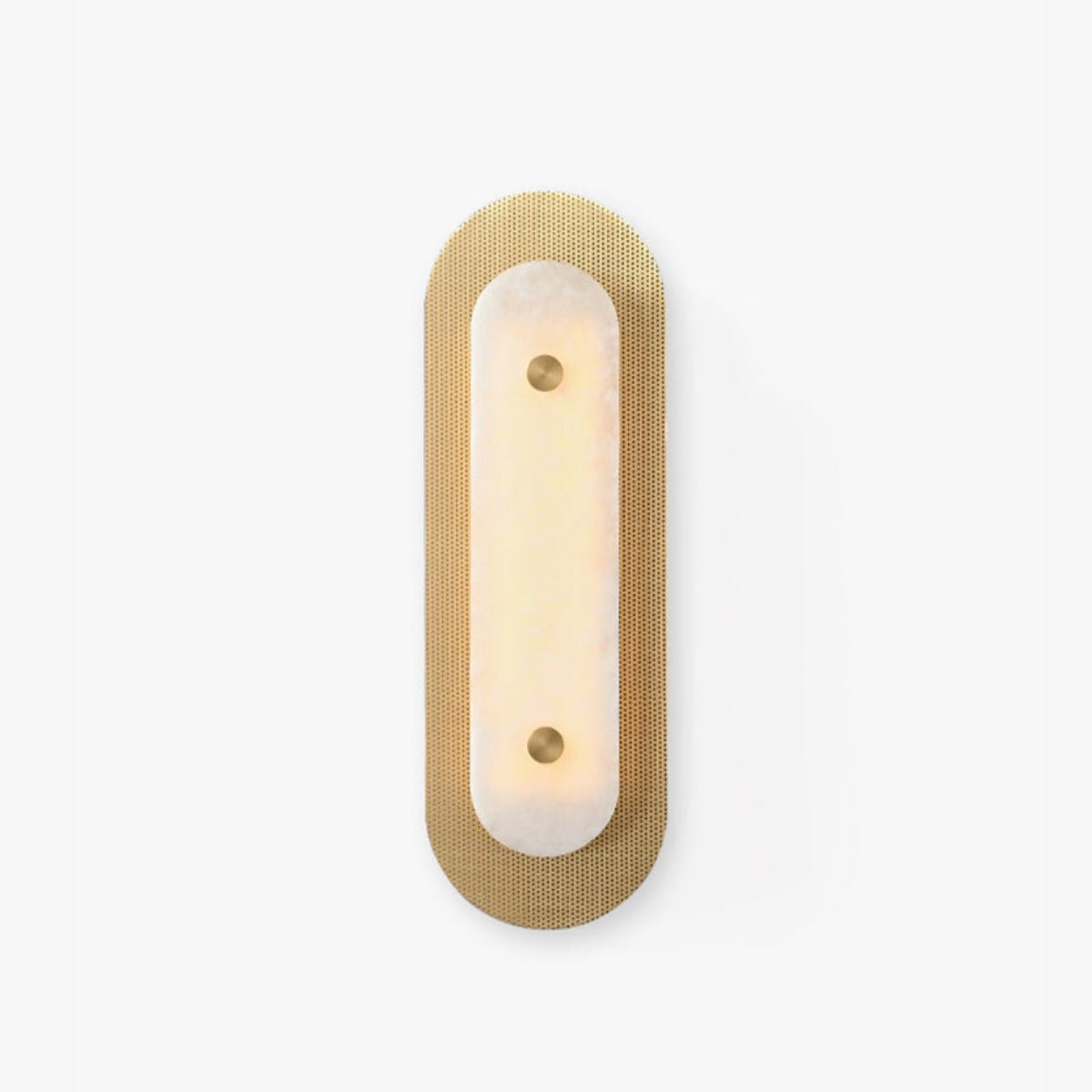 Aurelia Perforated Alabaster Wall Light - Dia 20cm x H 60cm Metal, Hardwired Wall Sconce, detail 2