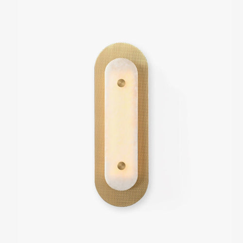 Aurelia Perforated Alabaster Wall Light - Wall Lamp, Hardwired Wall Sconce, Metal, Dia 20cm x H 60cm