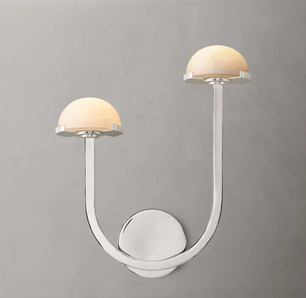 Pedra Double Wall Light - Left, Bedroom Wall Sconce, detail 12