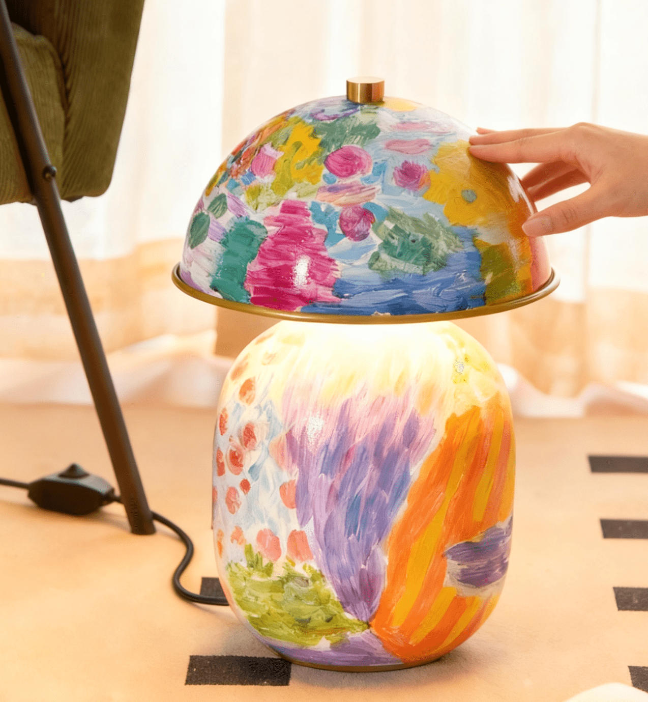 Abstract Mural Table Light, Bedside Table Lamp, detail 4