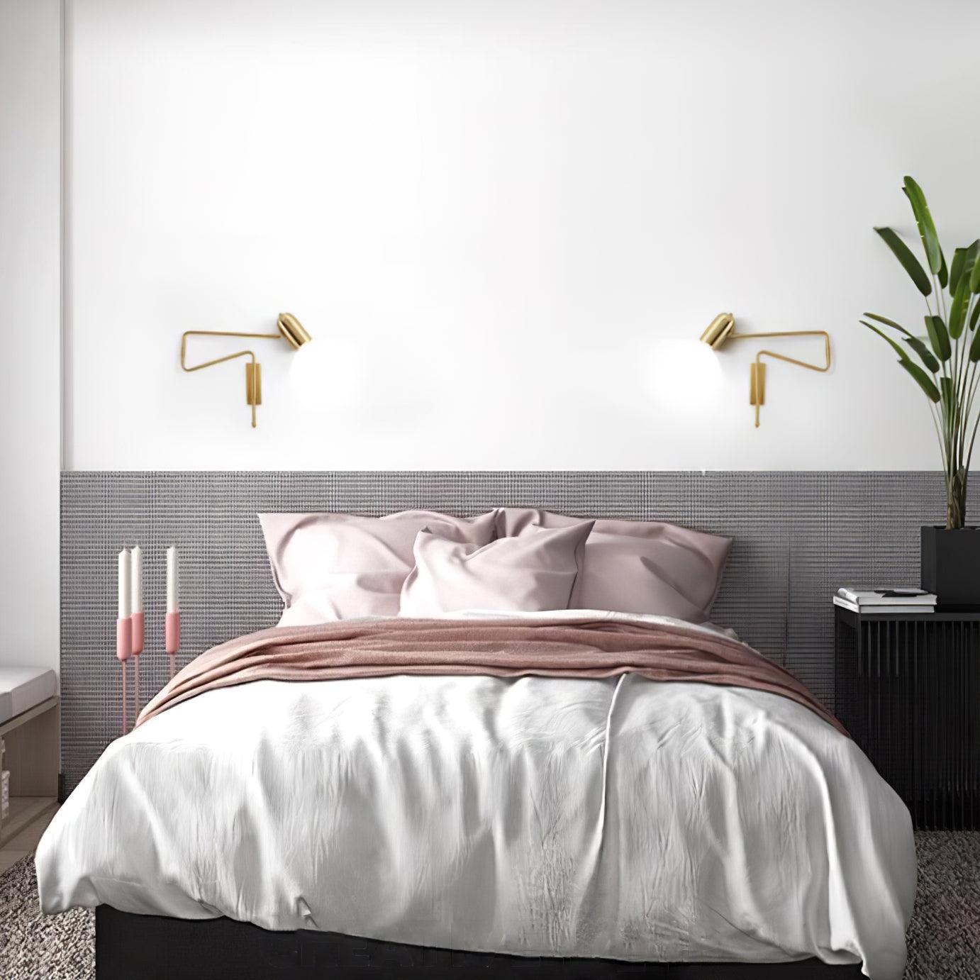 Adjustable Arm Reading Wall Light, Hardwired Wall Sconce, detail 9
