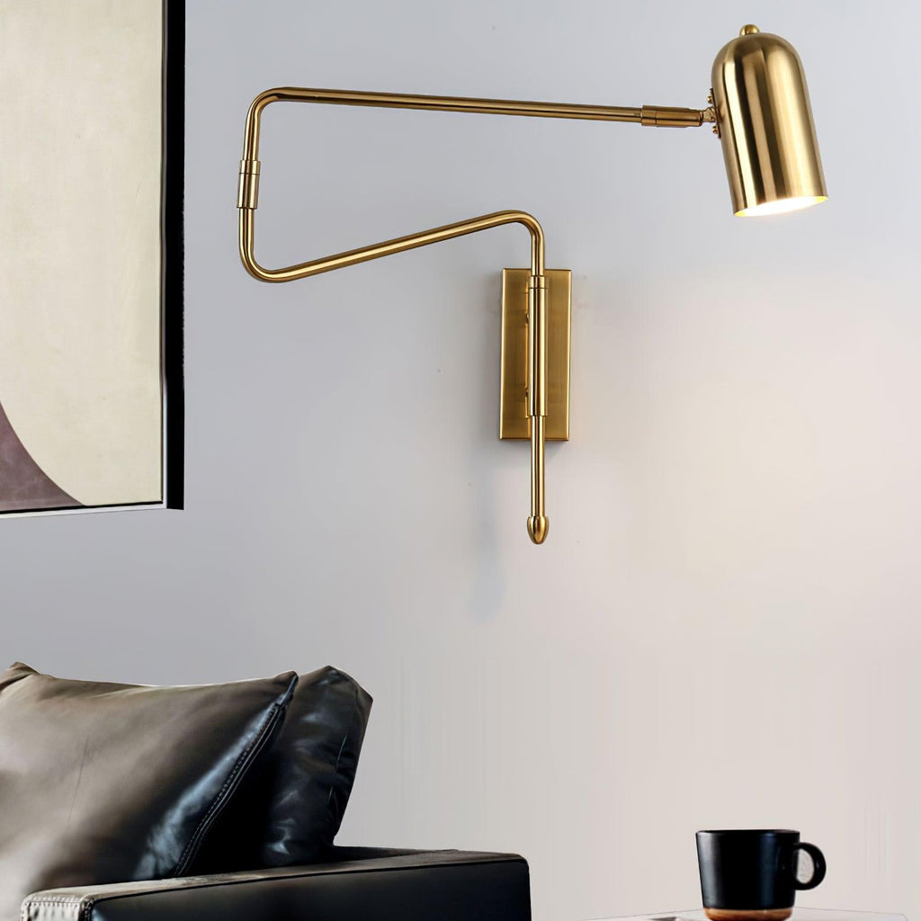 Adjustable Arm Reading Wall Light, Hardwired Wall Sconce, detail 8