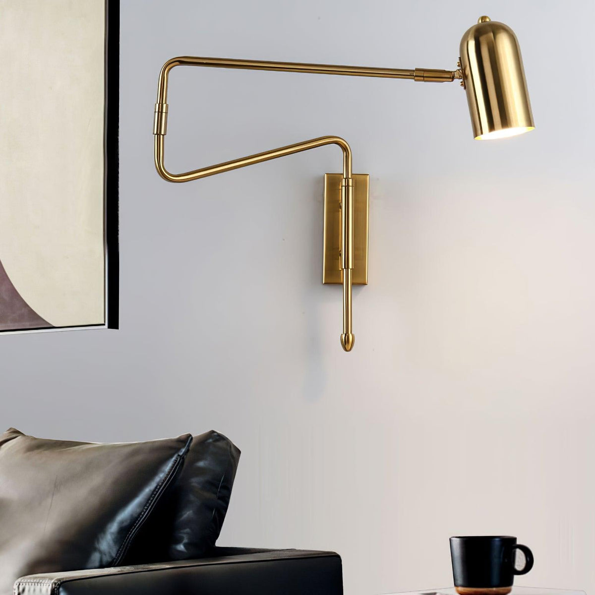 Adjustable Arm Reading Wall Light, Hardwired Wall Sconce, detail 8