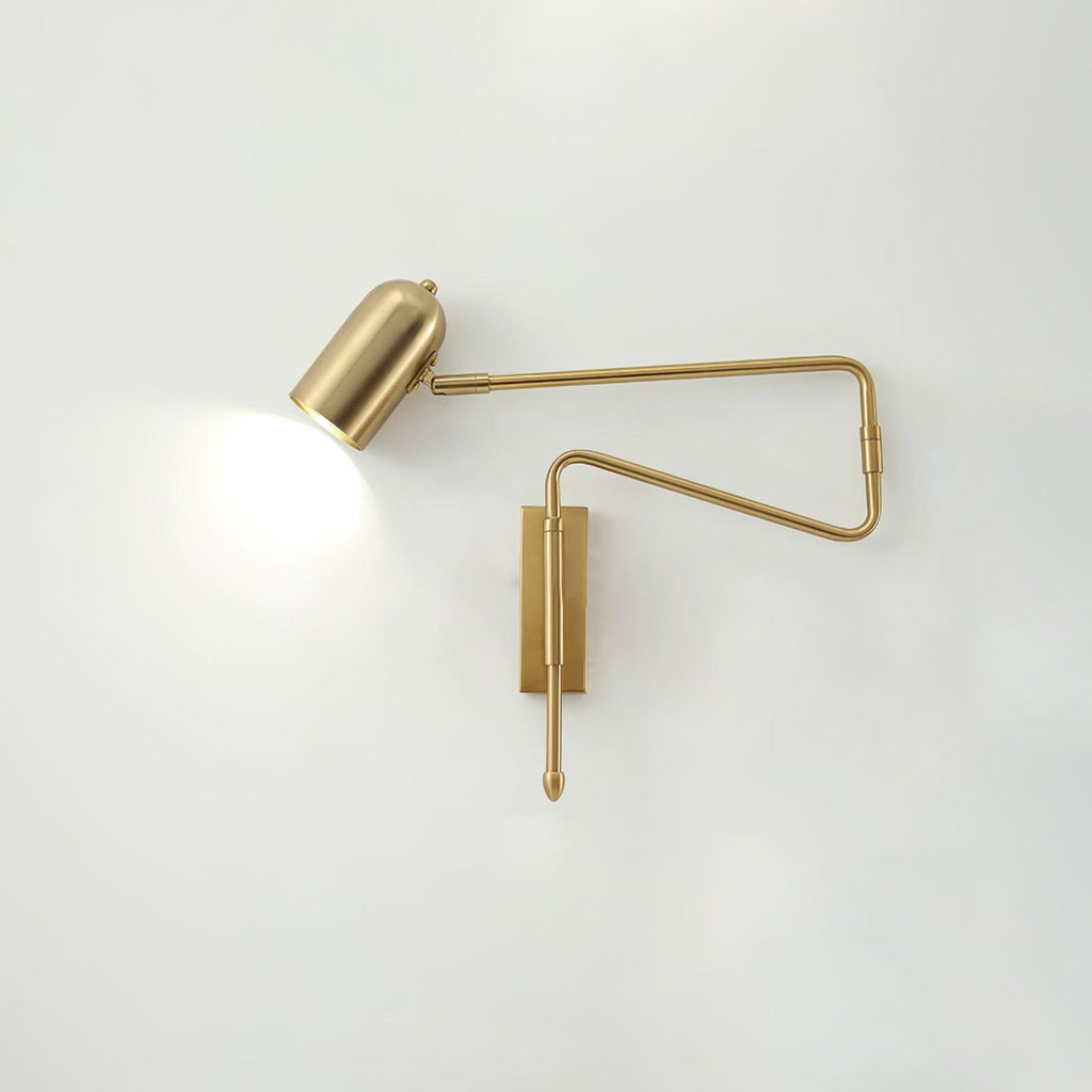 Adjustable Arm Reading Wall Light, Hardwired Wall Sconce, Metal, Model A: L 42cm x H 40cm