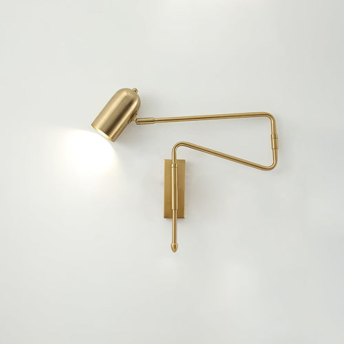 Adjustable Arm Reading Wall Light, Hardwired Wall Sconce, Metal, Model A: L 42cm x H 40cm