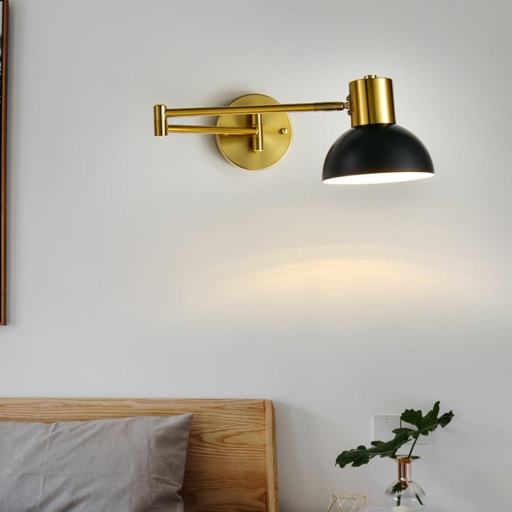 Adjustable Arm Reading Wall Light, Hardwired Wall Sconce, detail 6