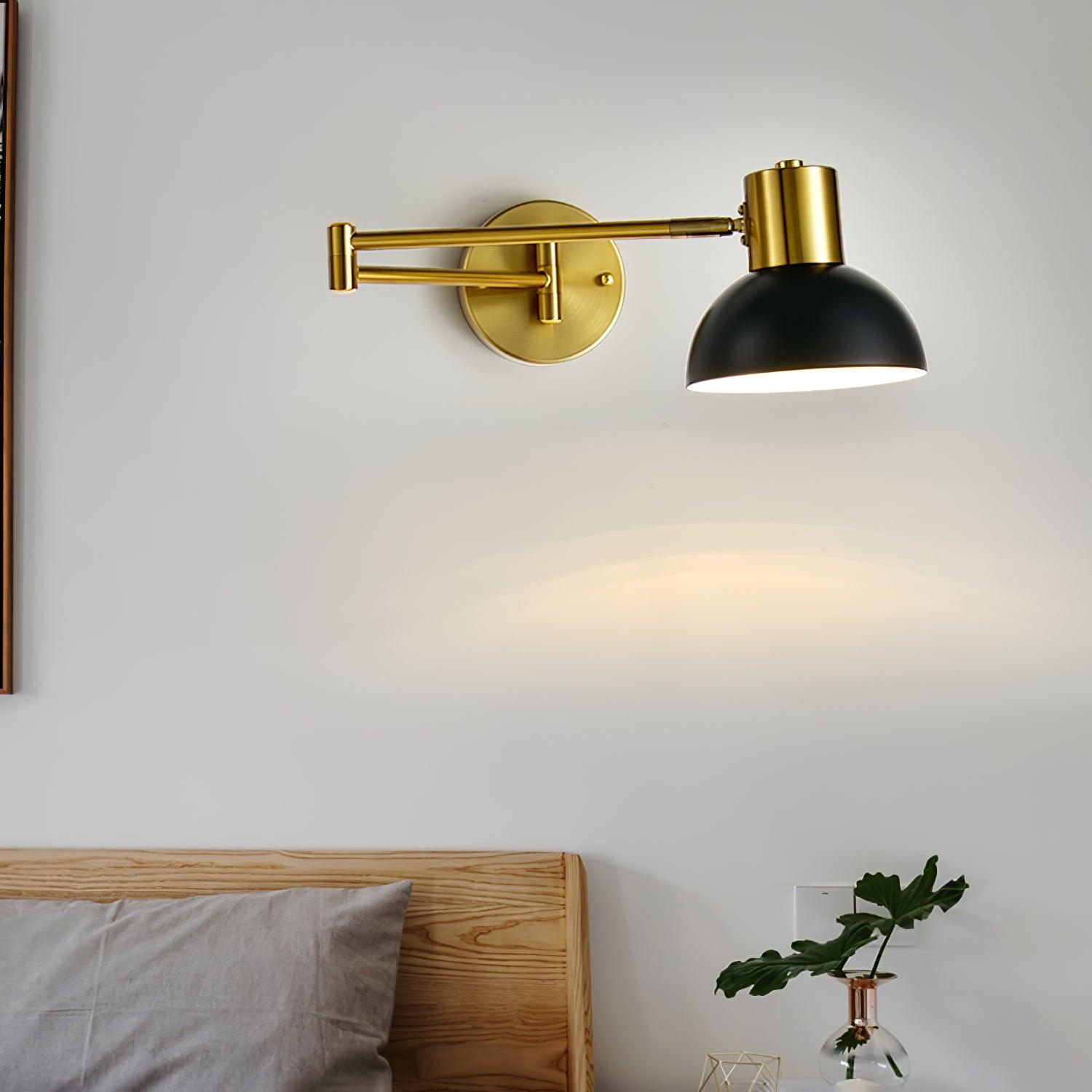 Adjustable Arm Reading Wall Light, Hardwired Wall Sconce, detail 6