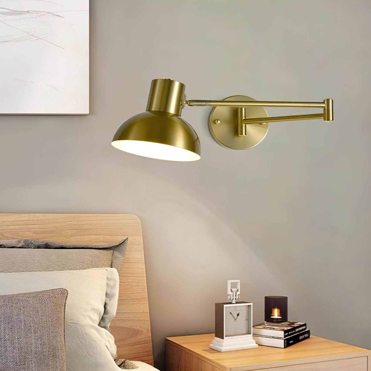 Adjustable Arm Reading Wall Light, Hardwired Wall Sconce, detail 5