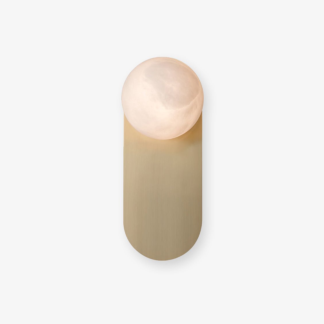 Adrion Alabaster Wall Light, Hardwired Wall Sconce, Metal, ∅ 4.7″ x H 11.8″