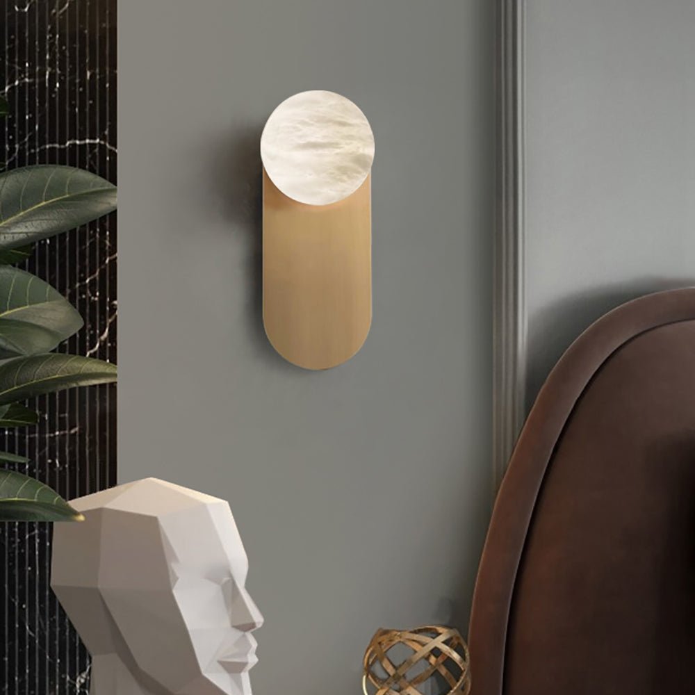 Adrion Alabaster Wall Light, Hardwired Wall Sconce, detail 2