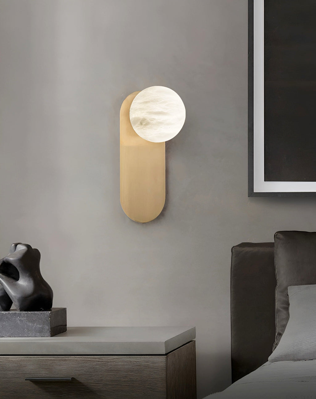 Adrion Alabaster Wall Light, Hardwired Wall Sconce, detail 14