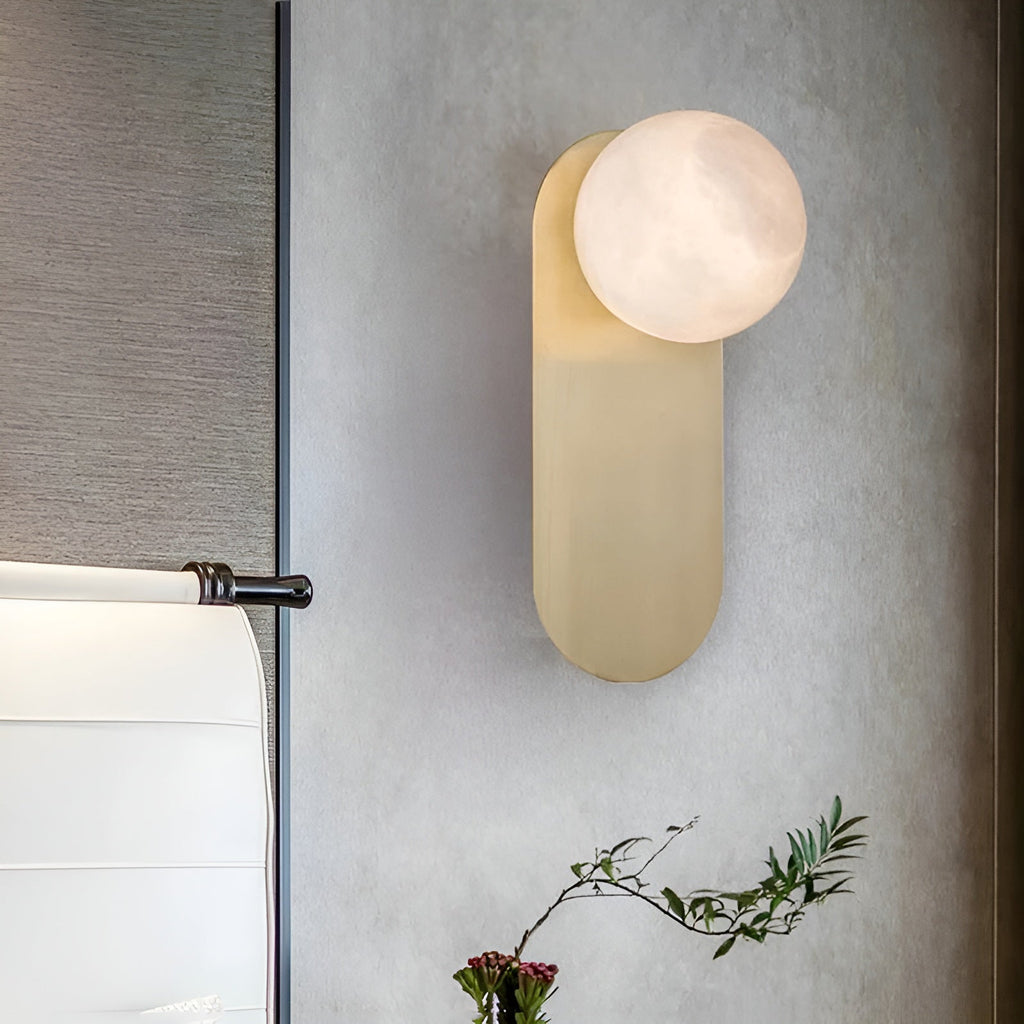 Adrion Alabaster Wall Light, Hardwired Wall Sconce, detail 12