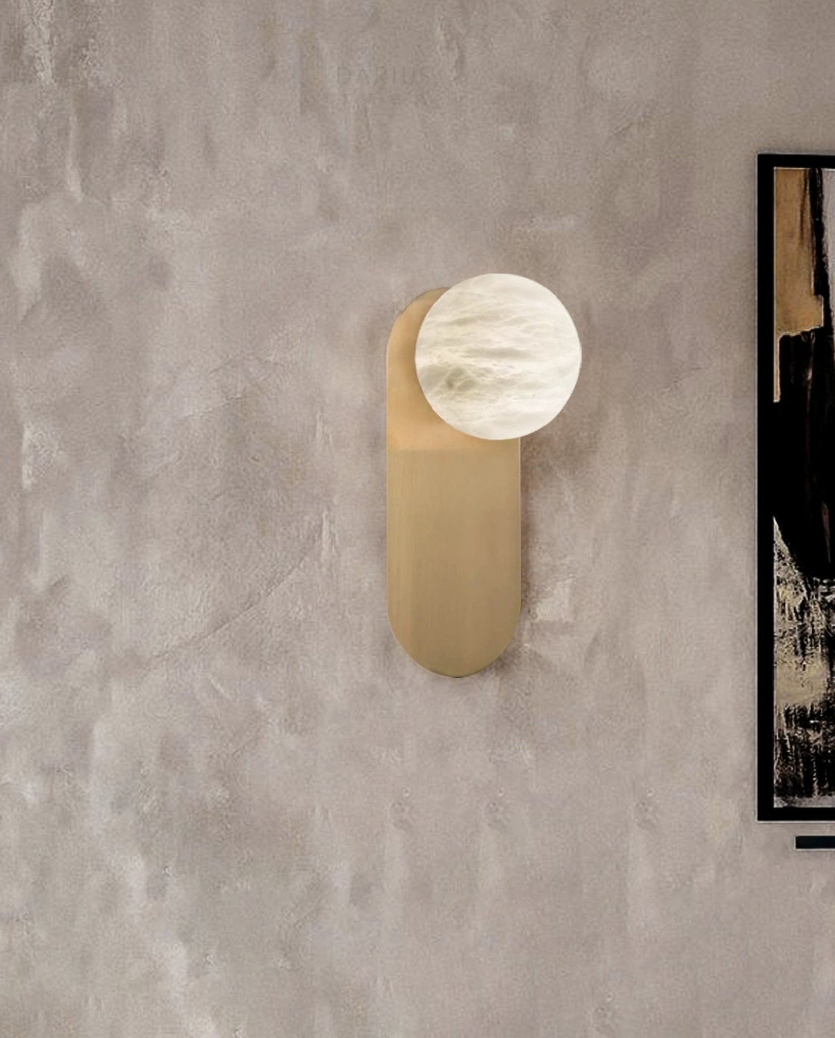 Adrion Alabaster Wall Light, Hardwired Wall Sconce, detail 6