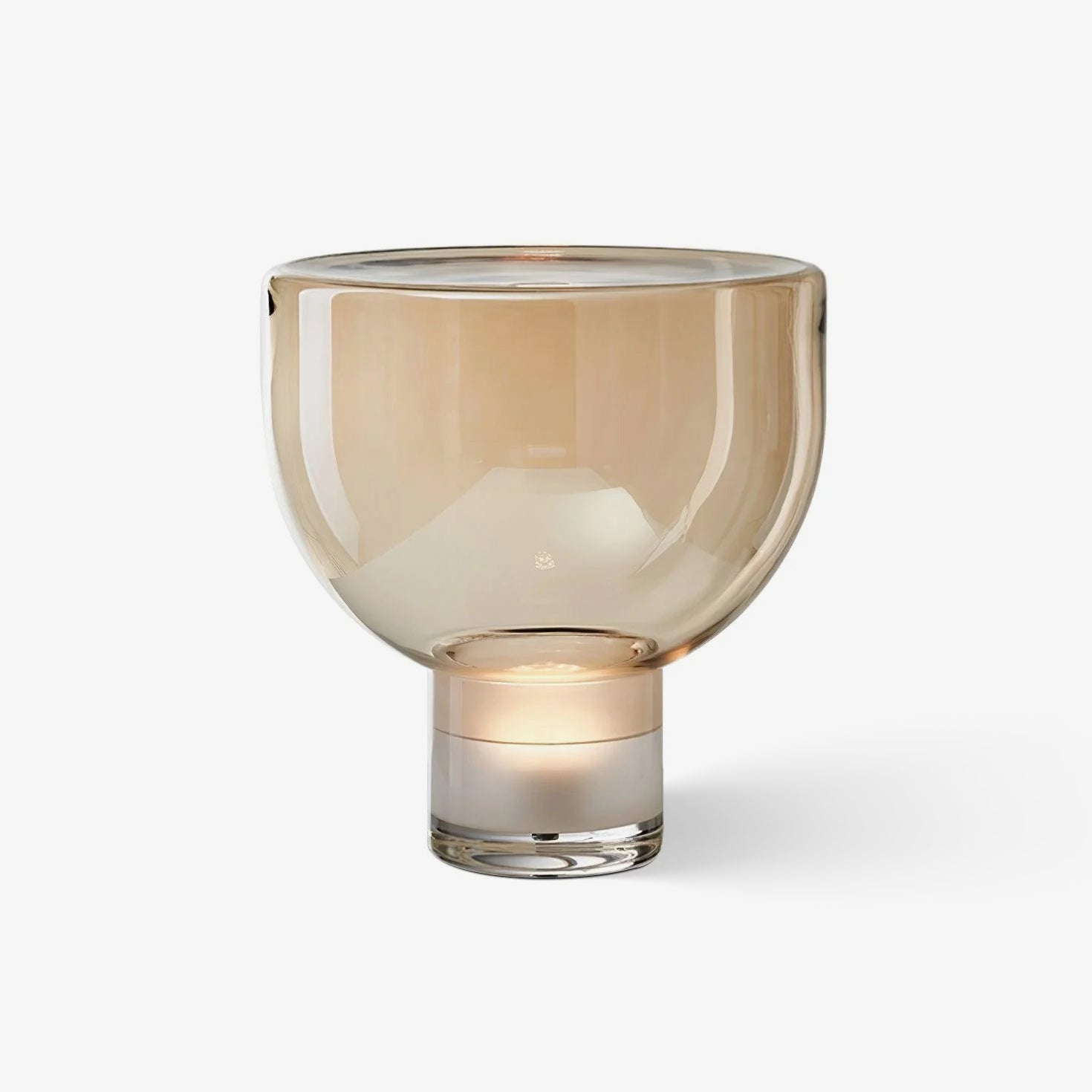 Aella Table Light, Bedside Table Lamp, Glass, ∅ 14.9″ x H 14.5″
