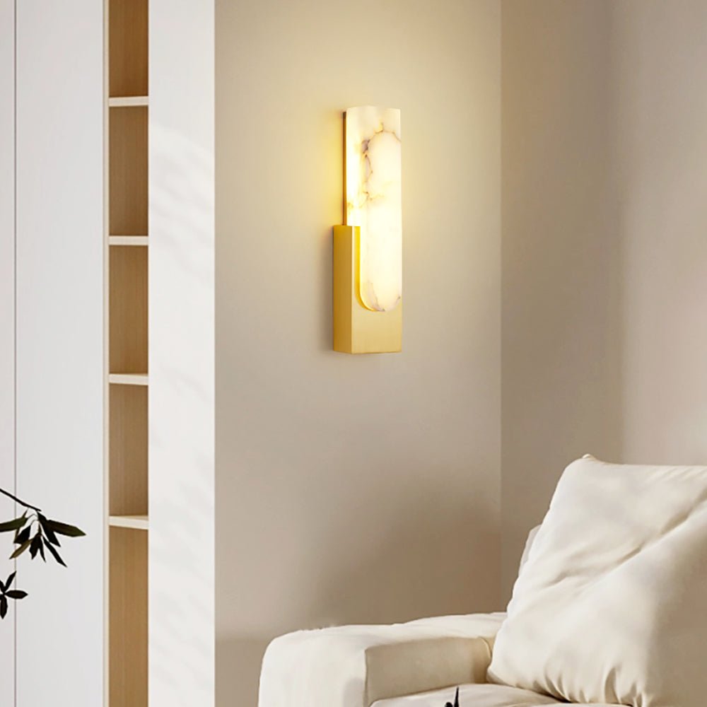 Agatha Alabaster Wall Light, Hardwired Wall Sconce, detail 2