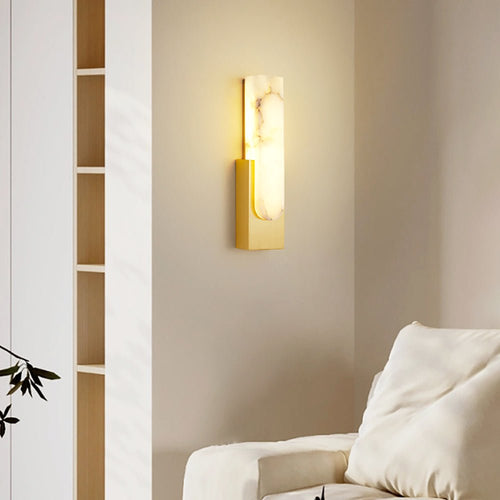 Agatha Alabaster Wall Light, Hardwired Wall Sconce, detail 2
