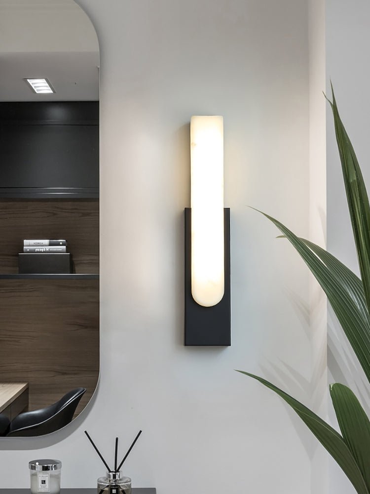 Agatha Alabaster Wall Light, Hardwired Wall Sconce, detail 13