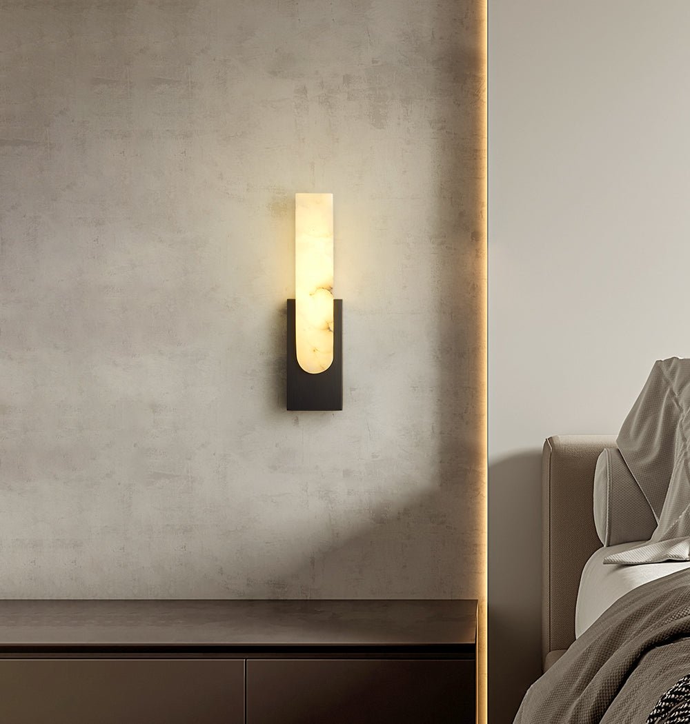 Agatha Alabaster Wall Light, Hardwired Wall Sconce, detail 14