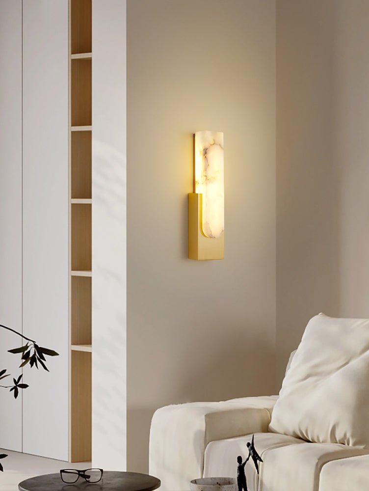 Agatha Alabaster Wall Light, Hardwired Wall Sconce, detail 15