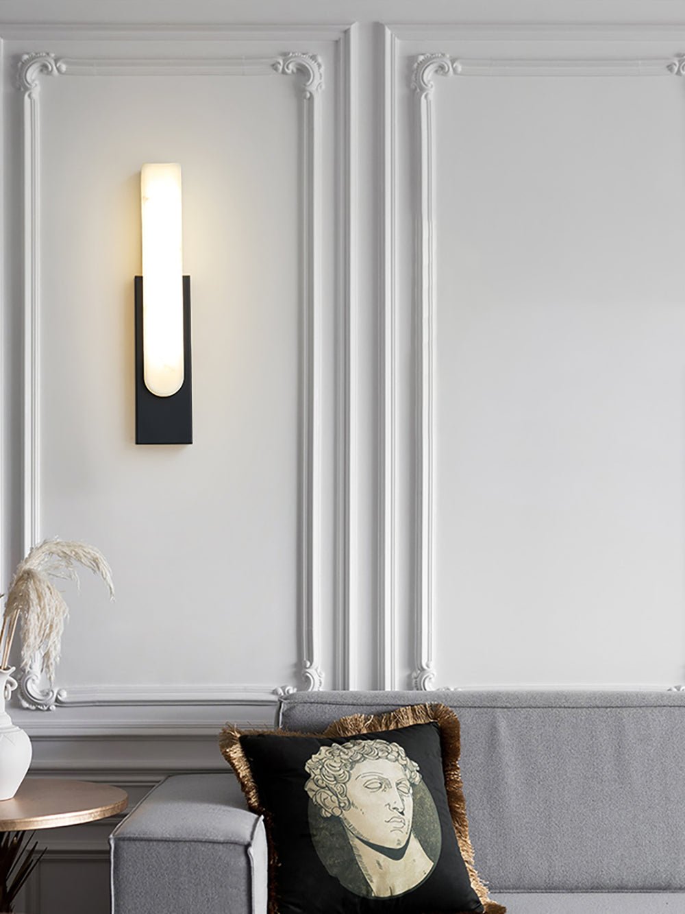 Agatha Alabaster Wall Light, Hardwired Wall Sconce, detail 16