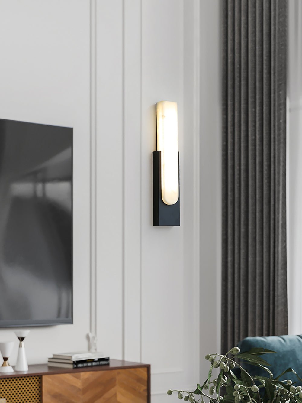 Agatha Alabaster Wall Light, Hardwired Wall Sconce, detail 18