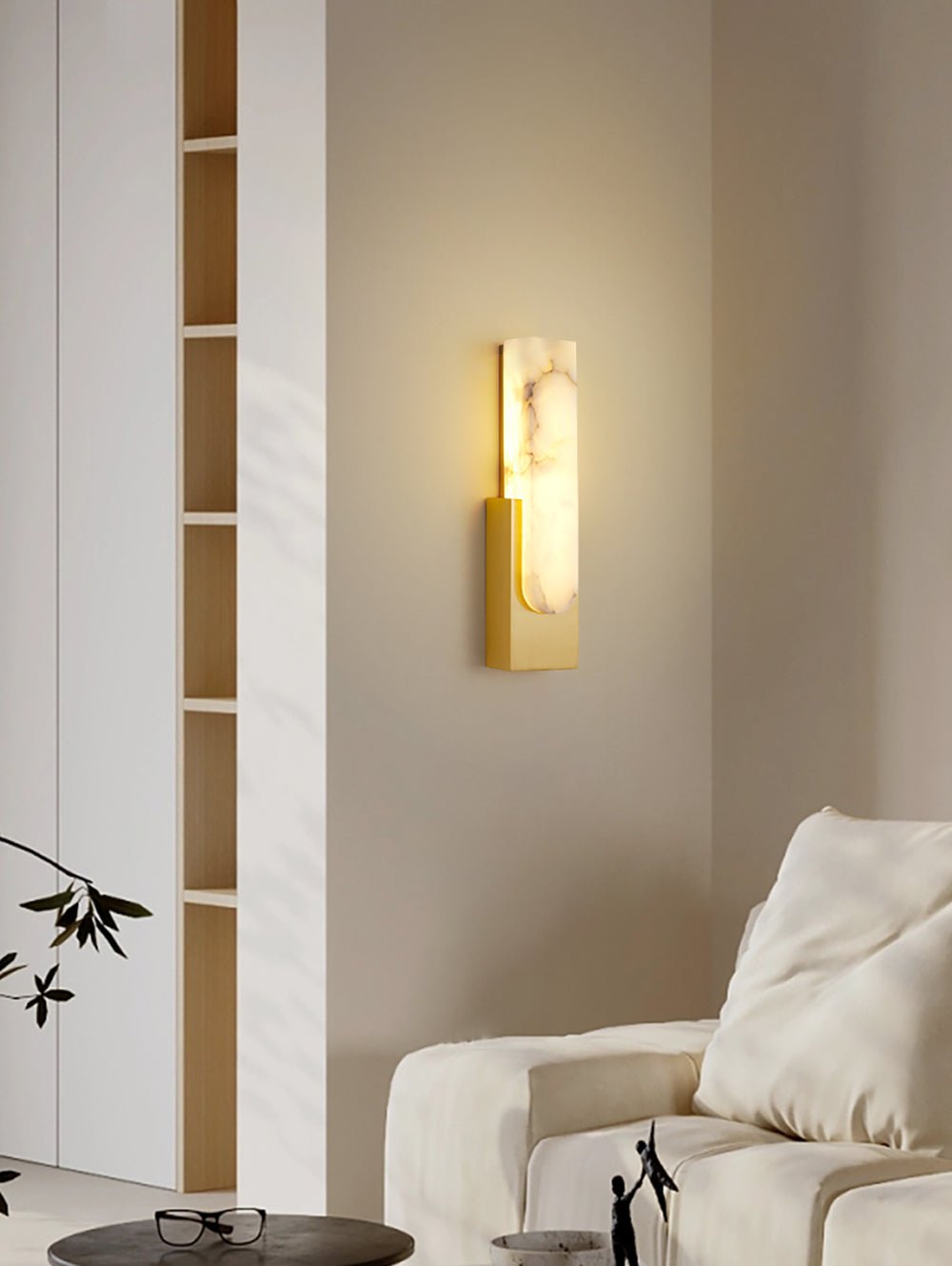Agatha Alabaster Wall Light, Hardwired Wall Sconce, detail 4