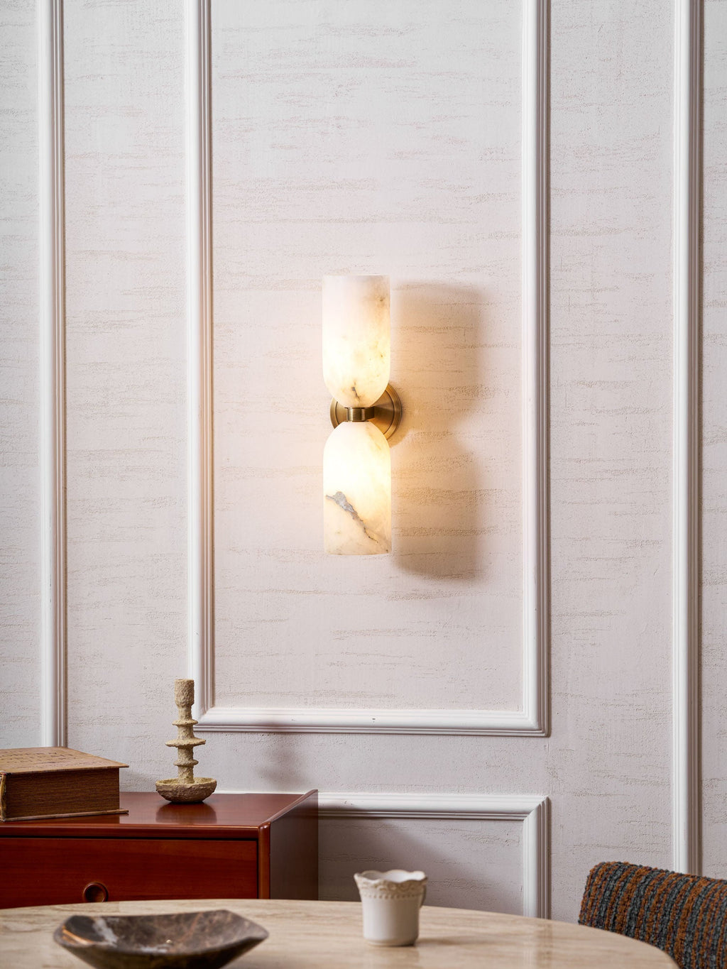 Alabaster Nexus Wall Light, Hardwired Wall Sconce, detail 10