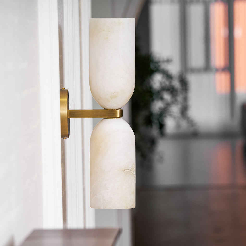 Alabaster Nexus Wall Light, Hardwired Wall Sconce, detail 19