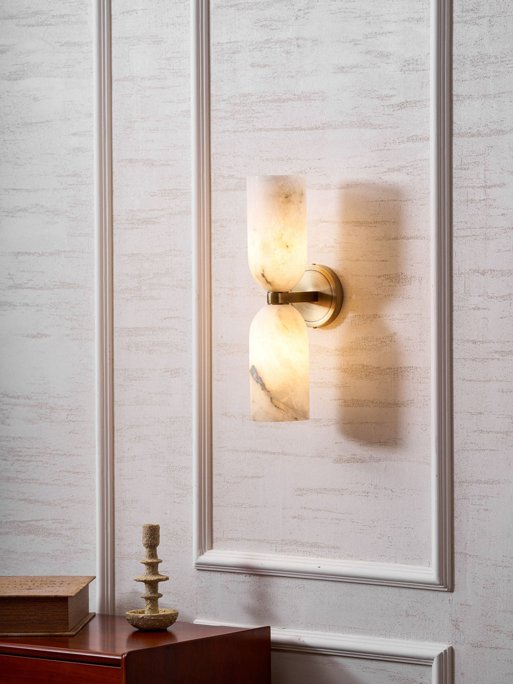 Alabaster Nexus Wall Light, Hardwired Wall Sconce, detail 9