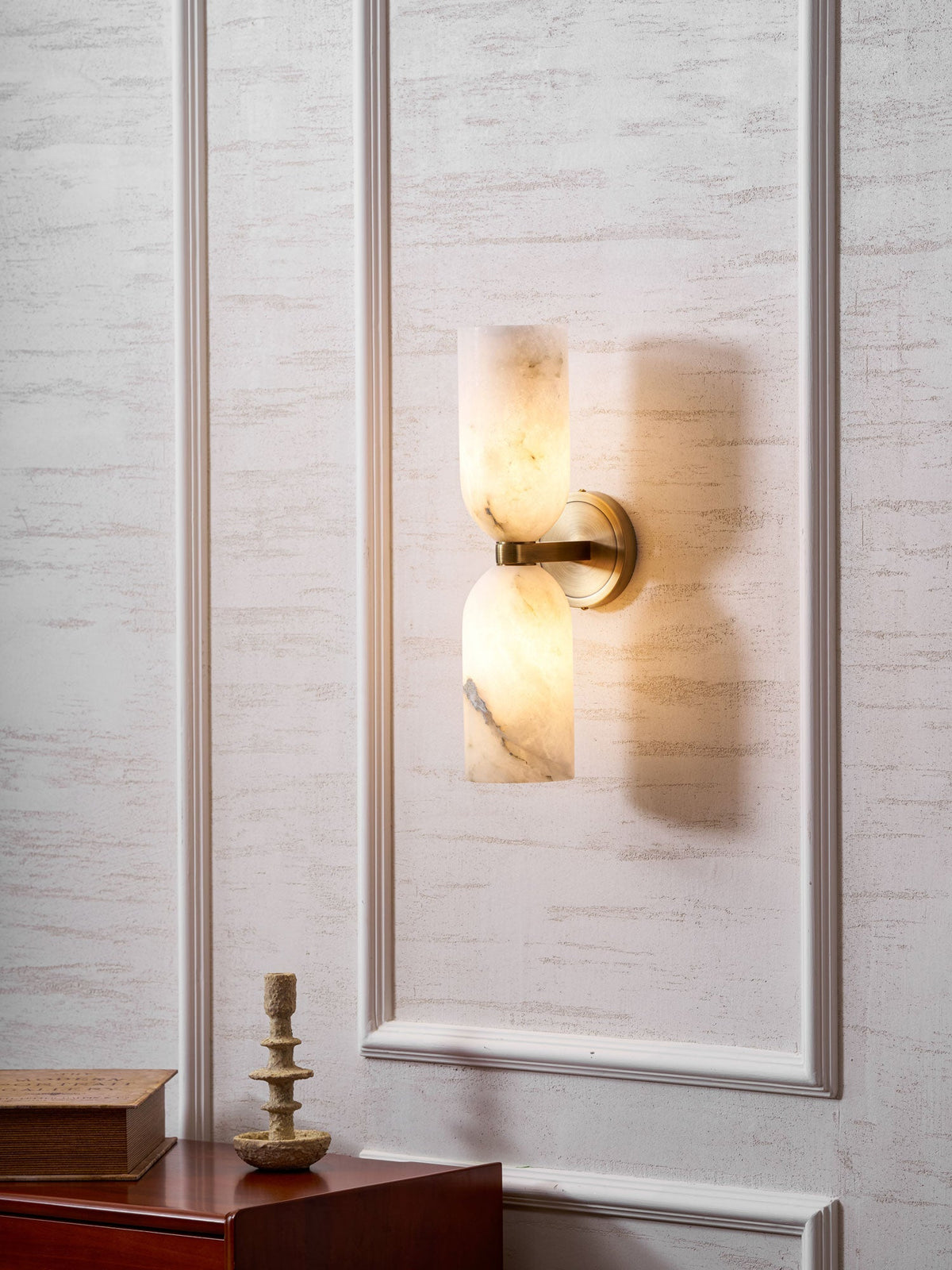 Alabaster Nexus Wall Light, Hardwired Wall Sconce, detail 9