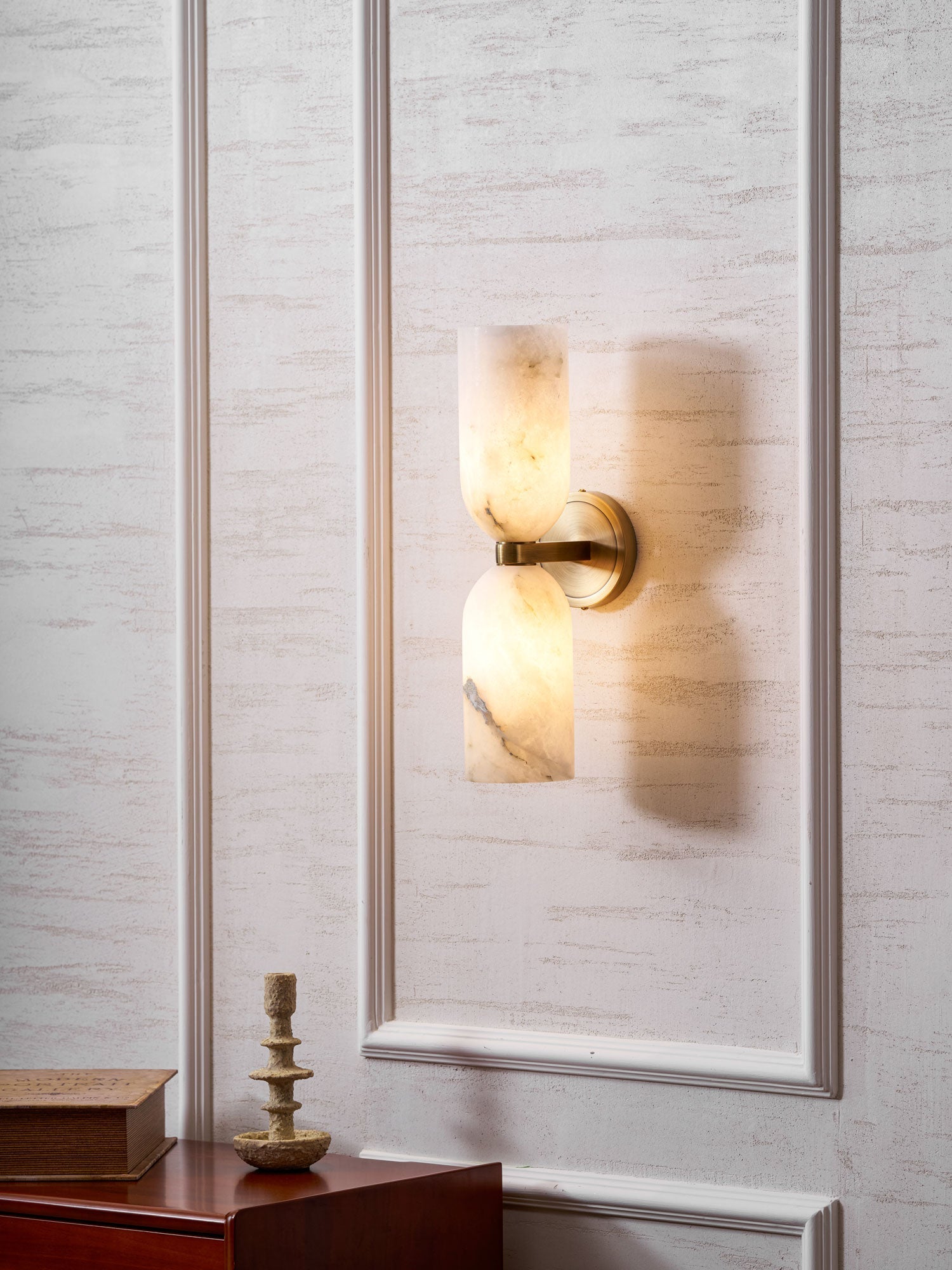 Alabaster Nexus Wall Light, Hardwired Wall Sconce, detail 9