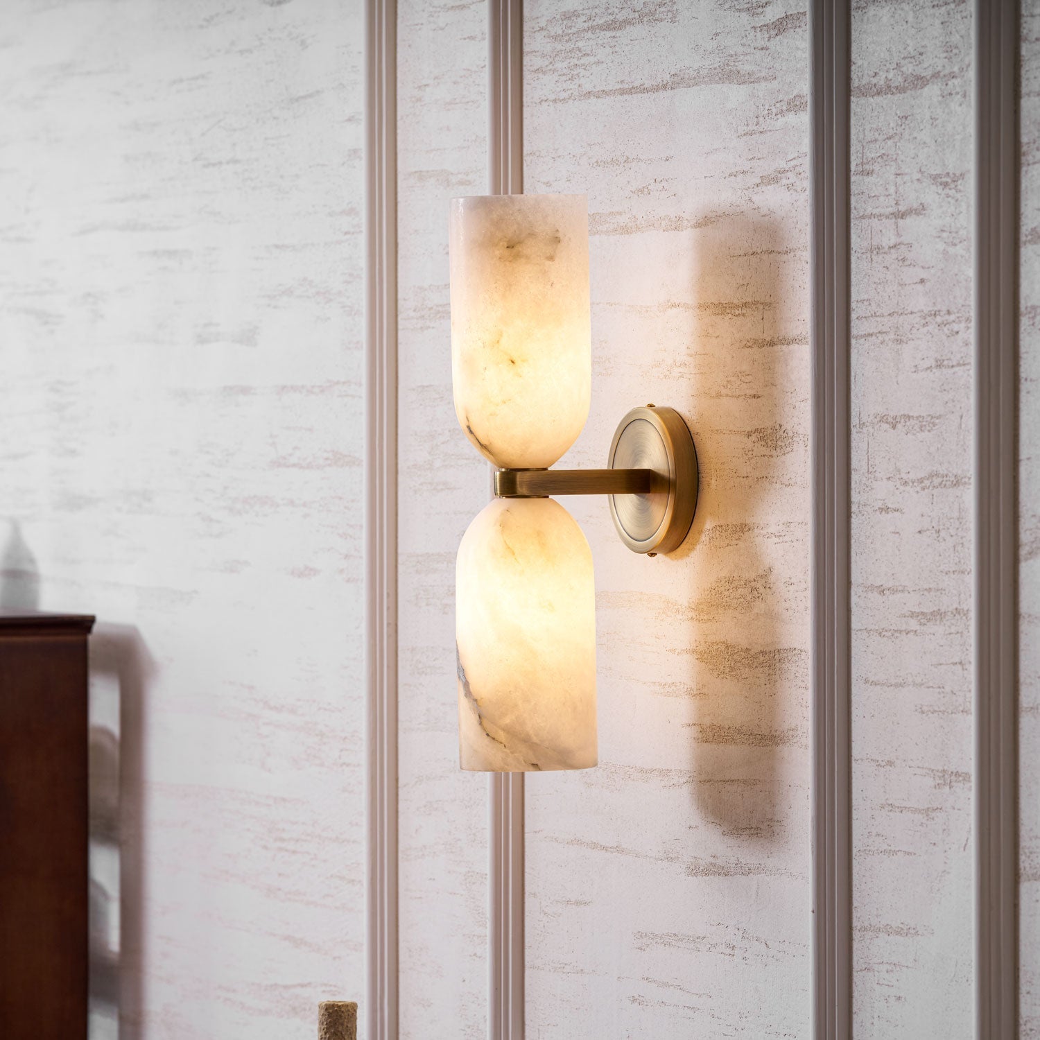 Alabaster Nexus Wall Light, Hardwired Wall Sconce, detail 13