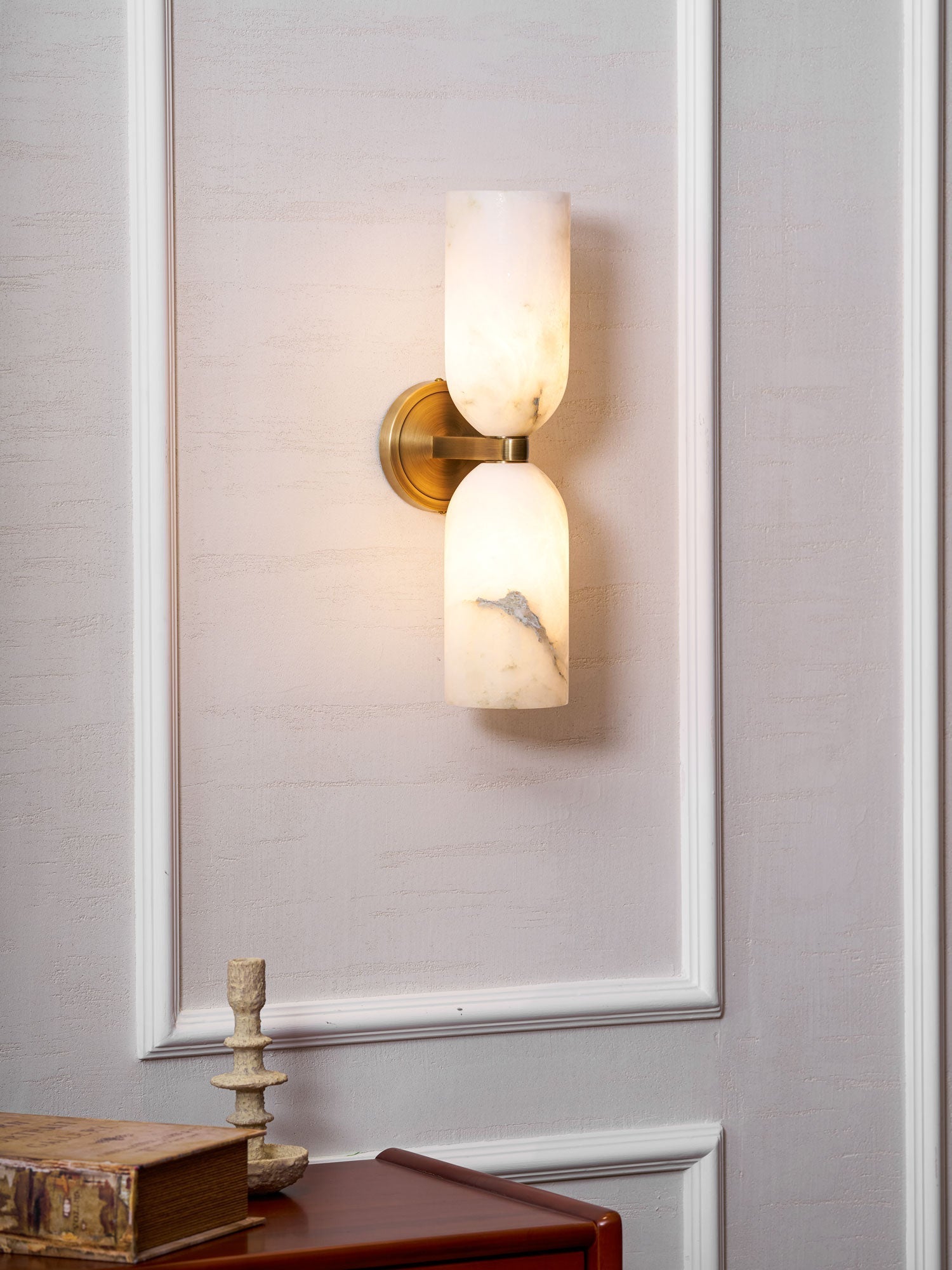 Alabaster Nexus Wall Light, Hardwired Wall Sconce, detail 14