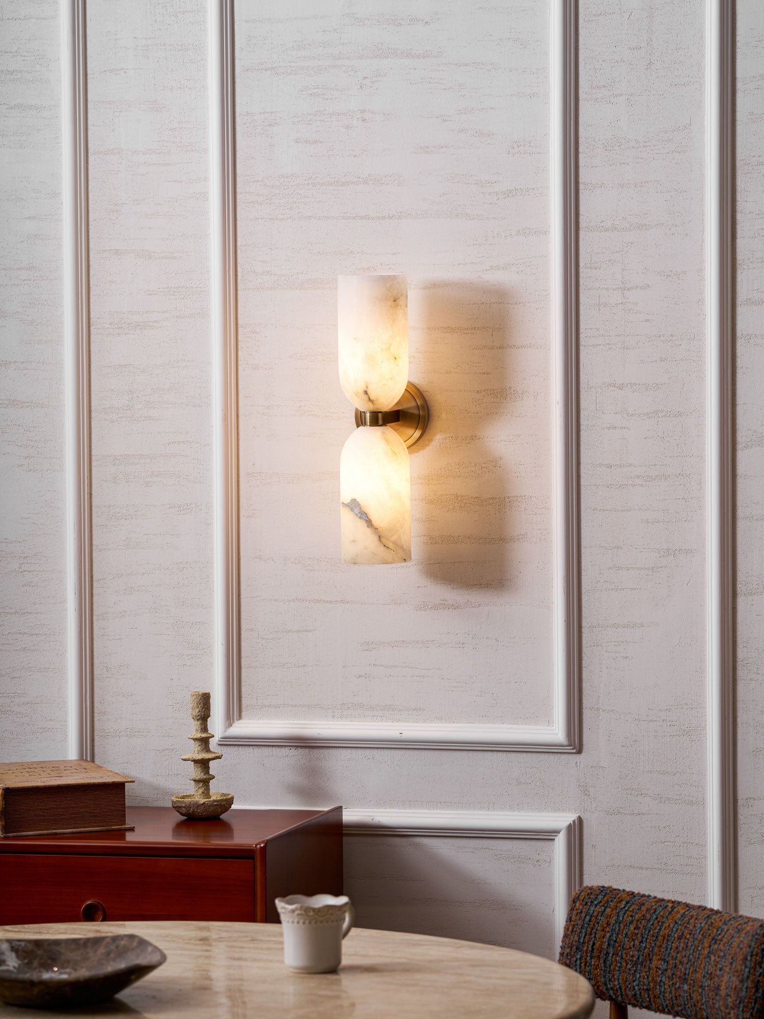 Alabaster Nexus Wall Light, Hardwired Wall Sconce, detail 15