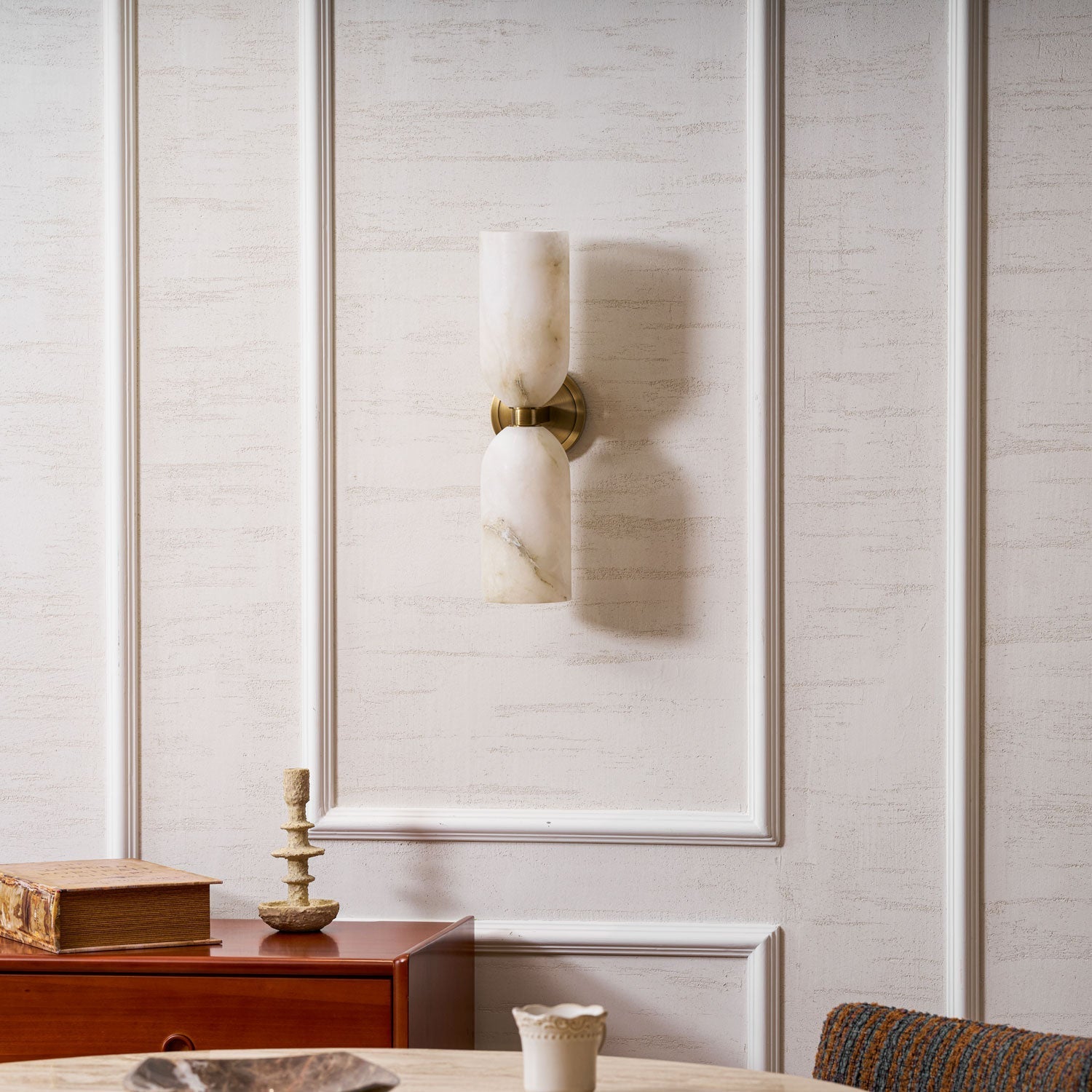 Alabaster Nexus Wall Light, Hardwired Wall Sconce, detail 8