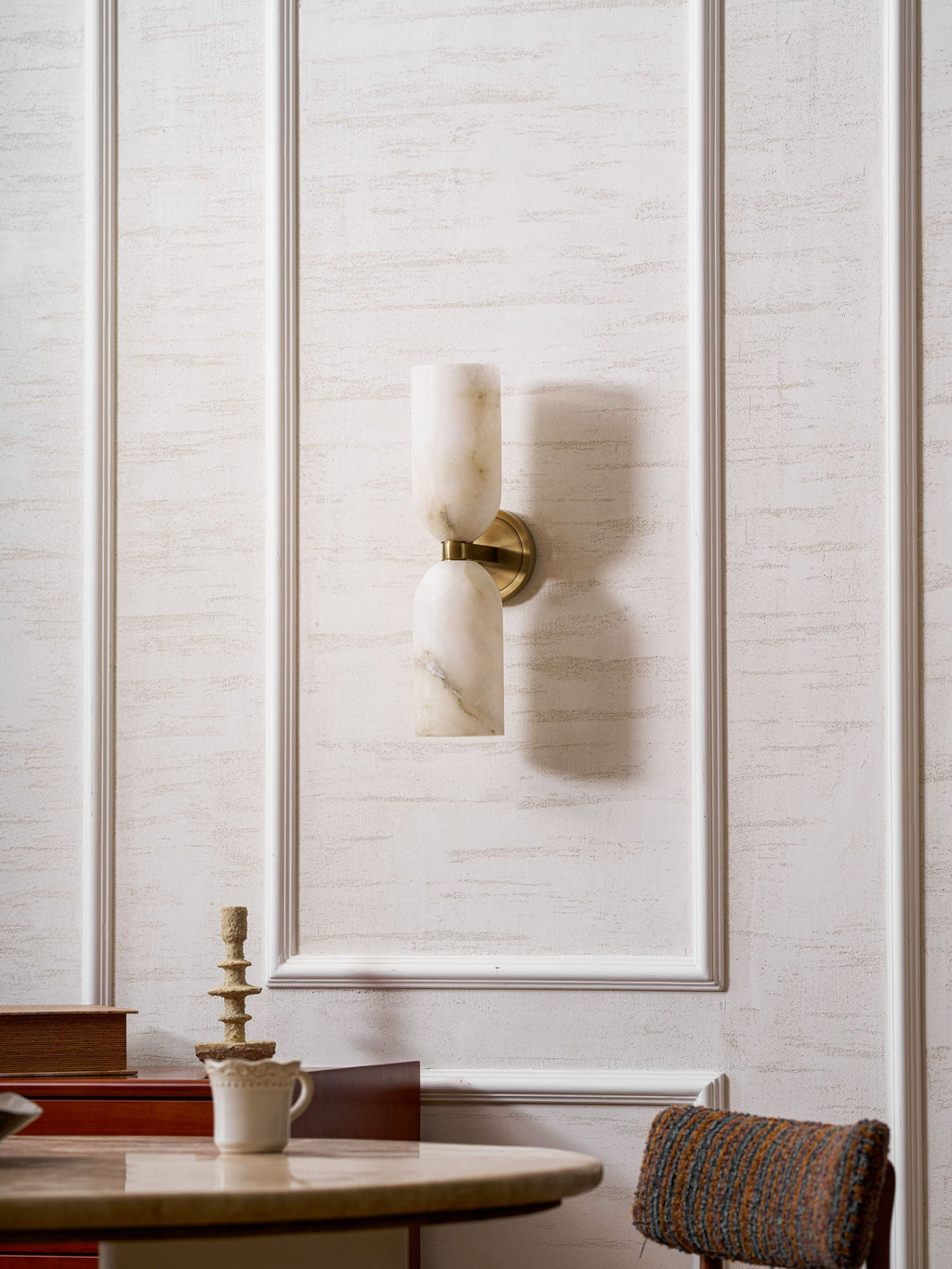 Alabaster Nexus Wall Light, Hardwired Wall Sconce, detail 17