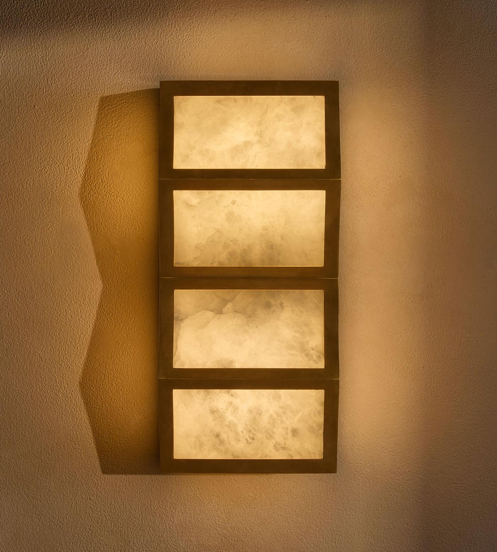 Alabaster Cascade Alabaster Wall Light, Hardwired Wall Sconce, detail 9
