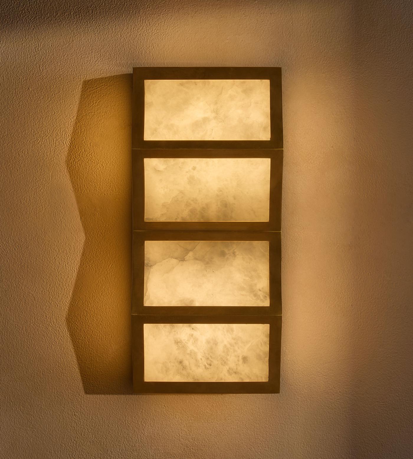 Alabaster Cascade Alabaster Wall Light, Hardwired Wall Sconce, detail 9