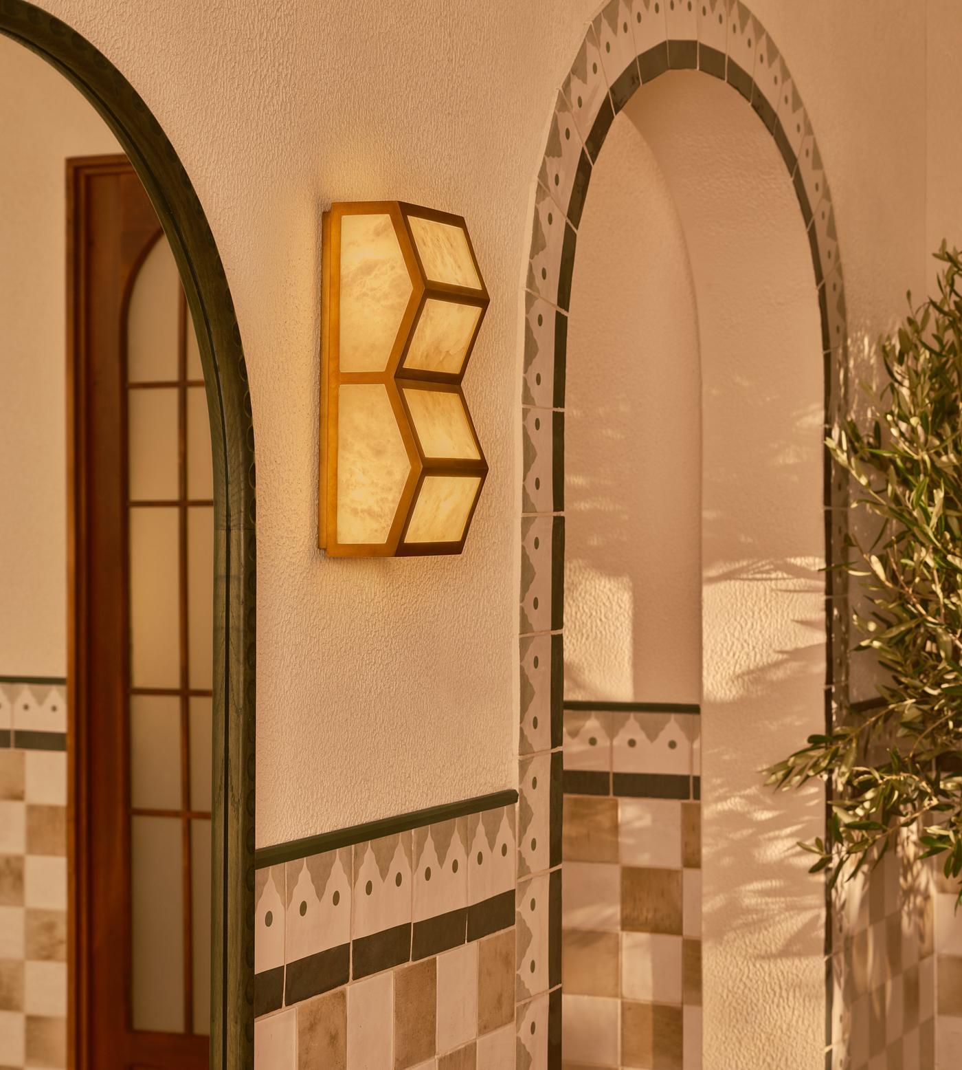 Alabaster Cascade Alabaster Wall Light, Hardwired Wall Sconce, detail 14