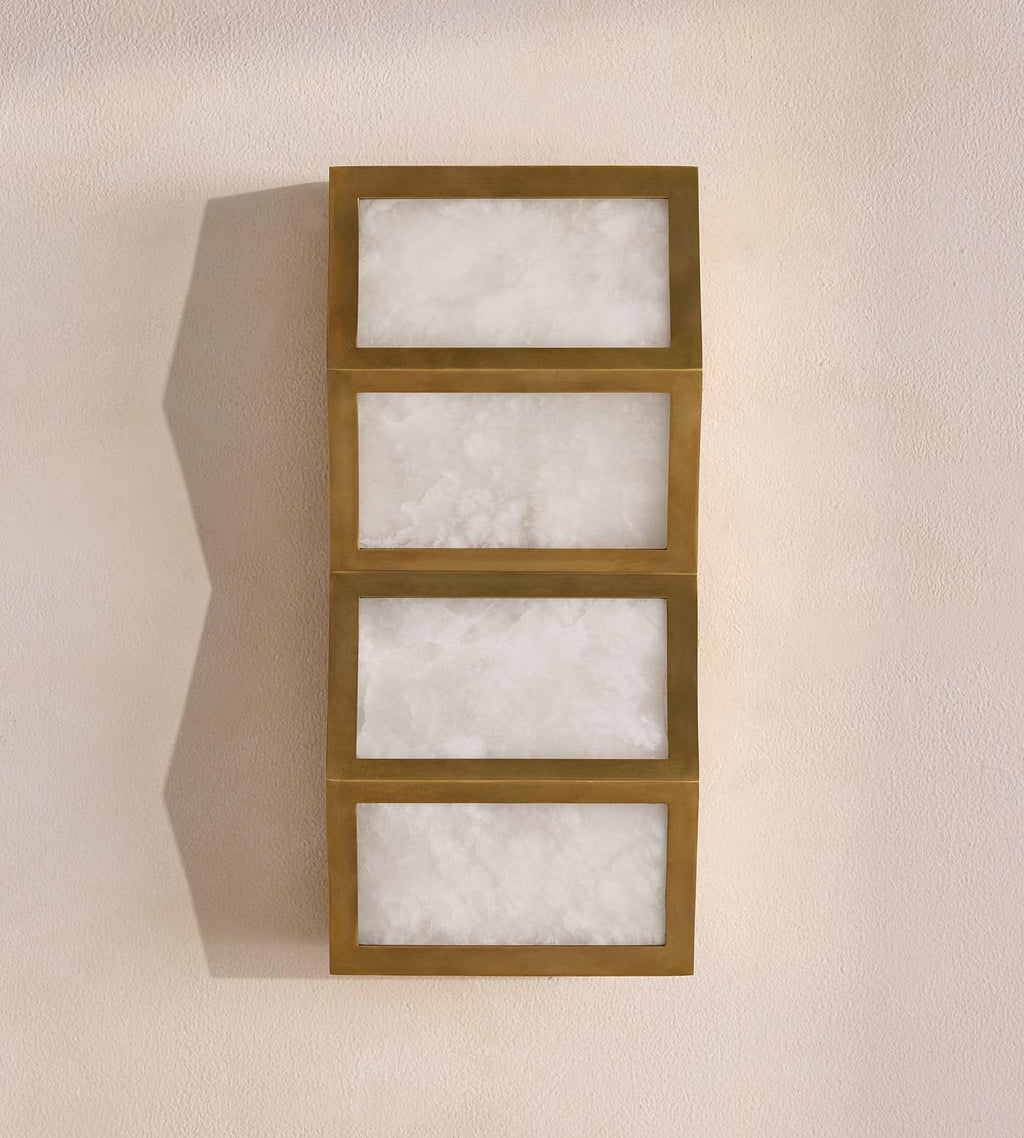 Alabaster Cascade Alabaster Wall Light, Hardwired Wall Sconce, detail 6