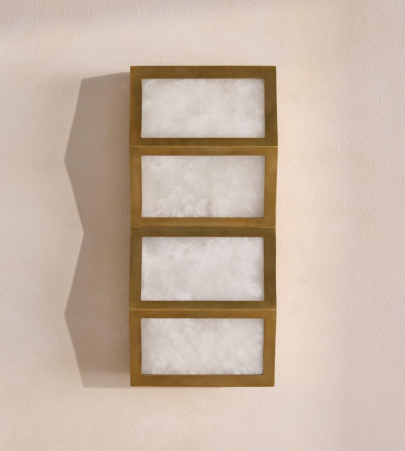 Alabaster Cascade Alabaster Wall Light, Hardwired Wall Sconce, detail 7