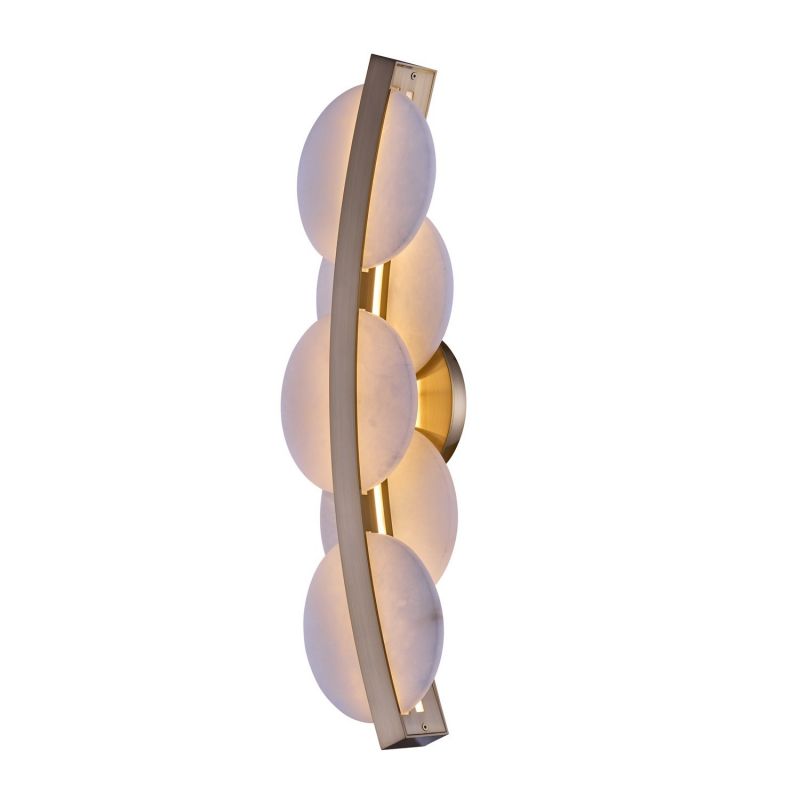 Alabaster Meridian LED Wall Light, Bedroom Wall Sconce, detail 2