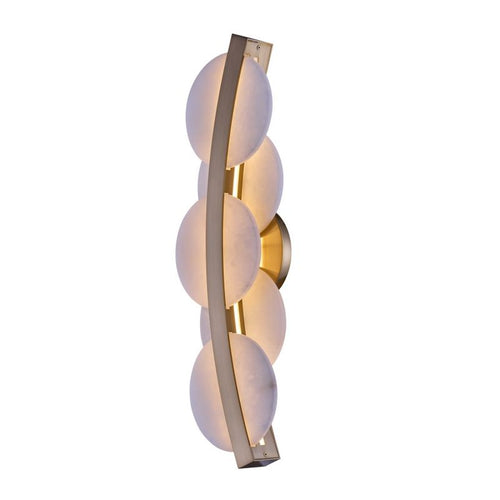 Alabaster Meridian LED Wall Light, Bedroom Wall Sconce, detail 2