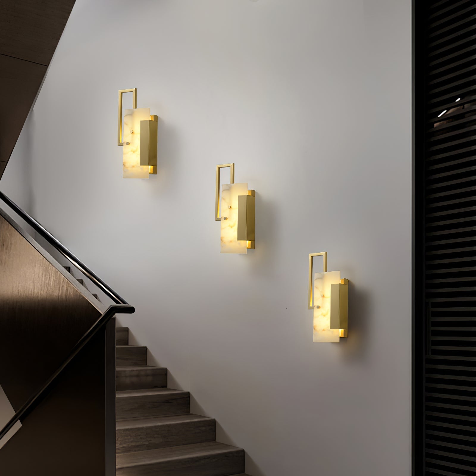 Althea Alabaster Wall Light, Hardwired Wall Sconce, detail 6